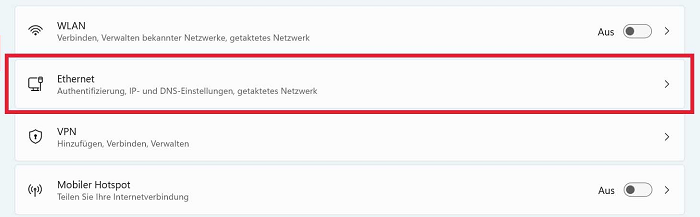 Win11 Ethernet